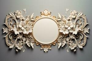 AI Generated vintage decorative background with copy space photo