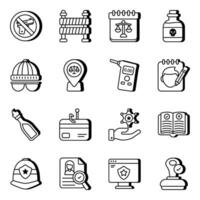 Pack of Law and Fairness Llinear Icons vector