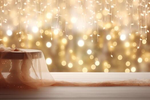 Ai Generated Sparkling Curtain Background photo