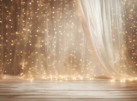 Ai Generated Sparkling Curtain Background photo
