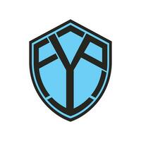FYP letter logo vector