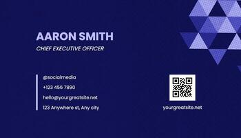 Blue modern business card template