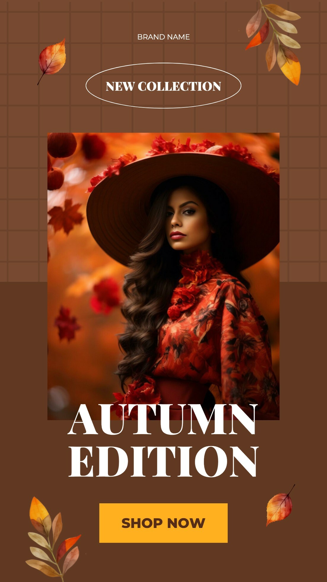 autumn fashion promotion instagram story template