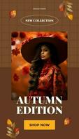 autumn fashion promotion instagram story template