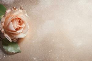 AI Generated Luxury Roses Background with Copy Space photo