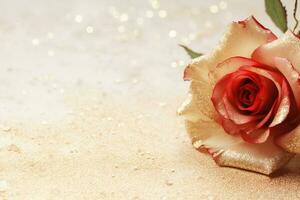 AI Generated Luxury Roses Background with Copy Space photo