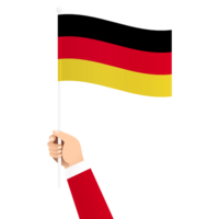 Hand Holding Germany National Flag Isolated Transparent Simple Illustration png