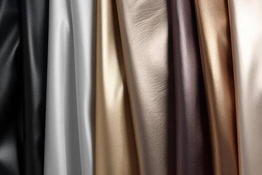 AI Generated Golden Fabric Background photo