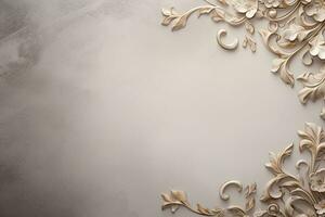 AI Generated Golden Frame Design with copy space photo