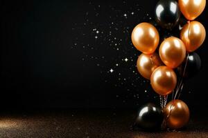 AI Generated Celebration Background with Balloons photo