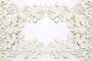 AI Generated antique frame on white photo