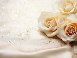 AI Generated Luxury Roses Background with Copy Space photo