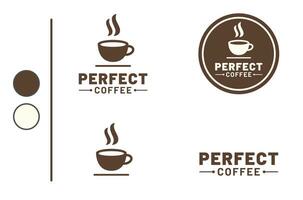 A professional coffee shop logo design set - PERFECT COFFEE vector