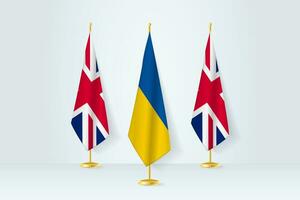 Meeting concept between Ukraine and United Kingdom. vector