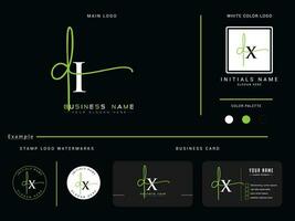 Initial Signature DI Logo Letter Vector With Branding