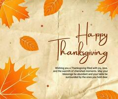 Orange Happy Thanksgiving Facebook Post template