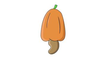 animated video forming a cashew fruit icon