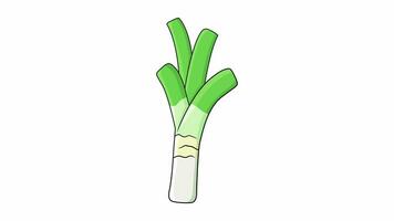 animated video forming a leek icon