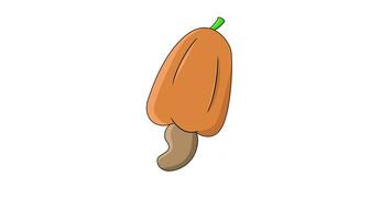 animiert Video von das Cashew Obst Symbol