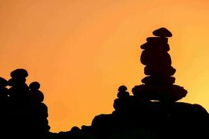 A rock pyramid photo