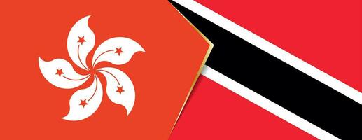 hong kong y trinidad y tobago banderas, dos vector banderas