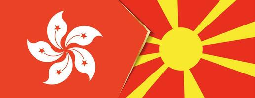 Hong Kong and Macedonia flags, two vector flags.