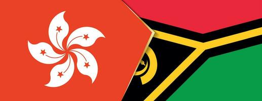 Hong Kong and Vanuatu flags, two vector flags.