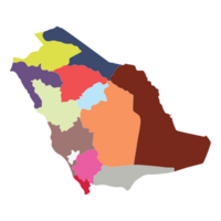 saudita arábia mapa. mapa do saudita arábia dentro administrativo regiões png