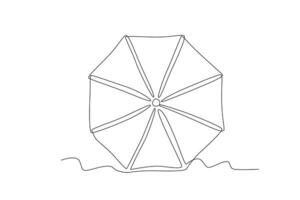 An umbrella top view vector