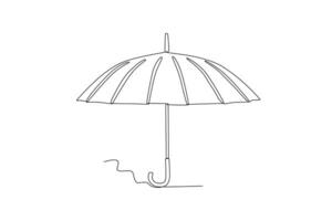 An open umbrella vector