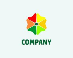 Colorful umbrella logo. Suitable for companies operating in the entertainment, recreation and technology sectors. vector