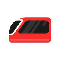 train icon. side view. public transport sign. flat vector illustration.