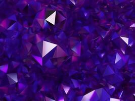 abstract background of purple and blue triangles. 3d rendering. photo