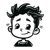 Cute cartoon boy. Vector illustration isolated on a white background.