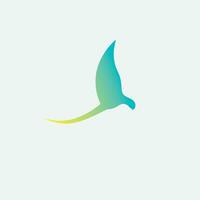 bird logo in gradient blue color vector