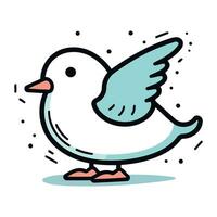 Pigeon doodle icon. Cartoon illustration of pigeon doodle icon for web design vector