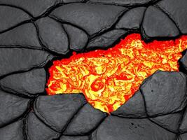 red hot lava texture, 3d render photo