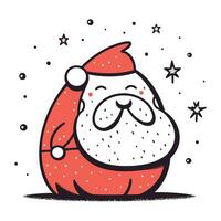 Santa Claus vector illustration. Christmas and New Year greeting card. Vector illustration.