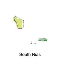 map City of South Nias World Map International vector with outline Design Template, suitable for your company