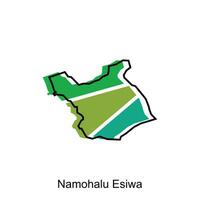 Map of Namohalu Esiwa City Vector Illustration, Isolated on White Background, illustration design template, suitable for your company