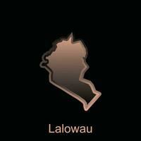 map City of Lalowau World Map International vector with outline Design Template, suitable for your company