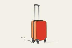 Color illustration of a suitcase for luggage vector