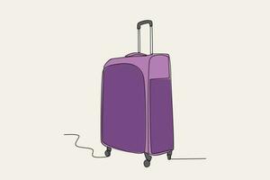 Color illustration of a suitcase for travel vector