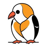 Penguin. Vector illustration of a penguin on a white background.