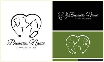 vector veterinary care logo template