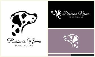 vector dalmatian dog logo template
