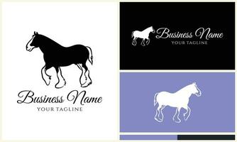 vector clydesdale horse logo template