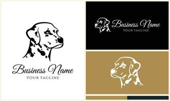 vector dalmatian dog logo template