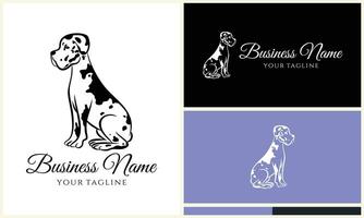 vector dalmatian dog logo template