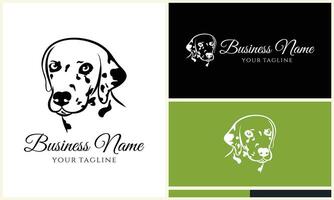 vector dalmatian dog logo template